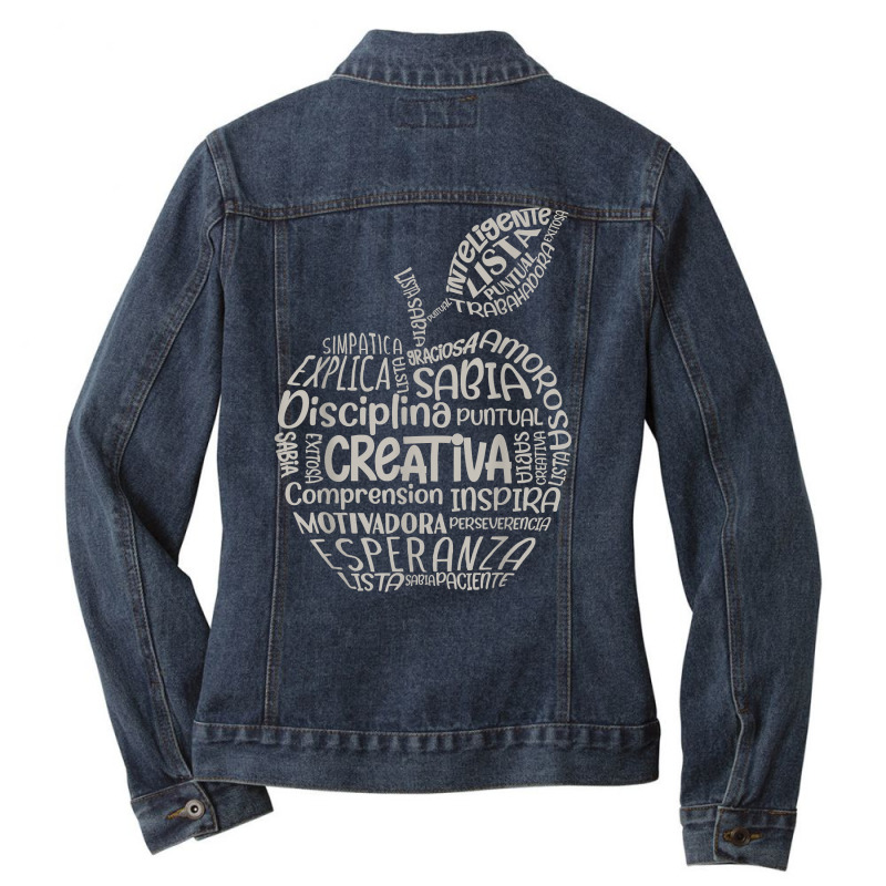 Spanish Bilingual Maestra Teacher T Shirt Ladies Denim Jacket by kubleryeonkenx | Artistshot