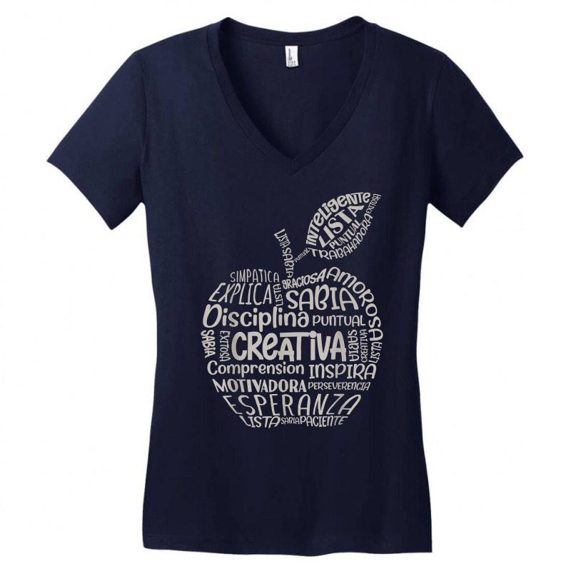 Spanish Bilingual Maestra Teacher T Shirt Women's V-Neck T-Shirt by kubleryeonkenx | Artistshot