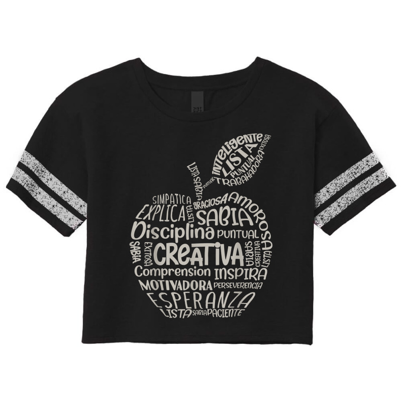 Spanish Bilingual Maestra Teacher T Shirt Scorecard Crop Tee by kubleryeonkenx | Artistshot