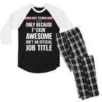 Gift For F Ckin' Awesomw Radiologic Technologist Men's 3/4 Sleeve Pajama Set | Artistshot