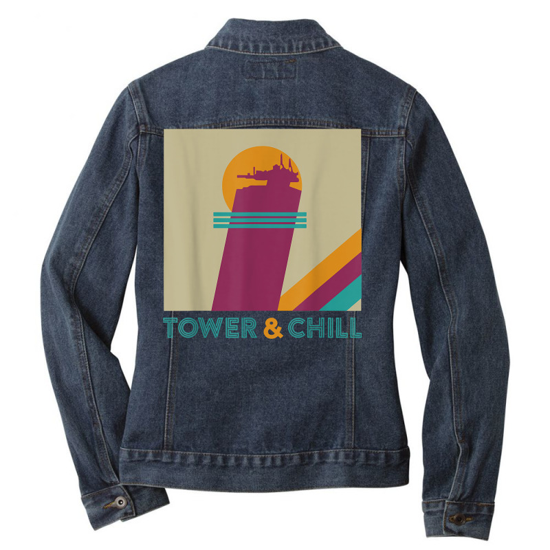 Retro Tower & Chill Tee   Gamer Titan Hunter Warlock T Shirt Ladies Denim Jacket by qubujasaelae | Artistshot