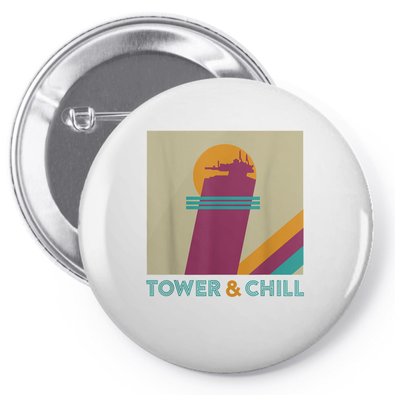 Retro Tower & Chill Tee   Gamer Titan Hunter Warlock T Shirt Pin-back Button | Artistshot