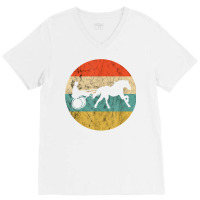 Horse Racing Owner Retro Vintage Equitation Harness Racing T Shirt V-neck Tee | Artistshot