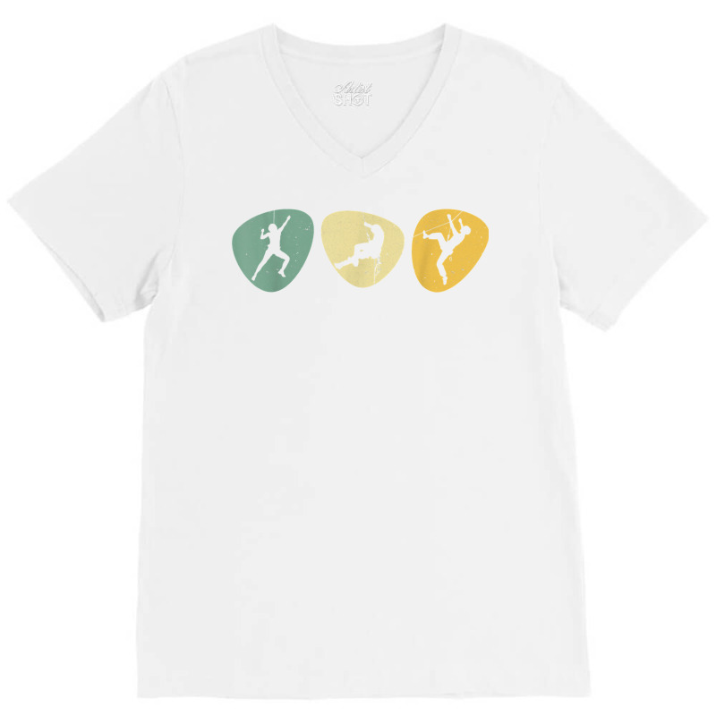 Climber Rock Climbing Vintage Bouldering T Shirt V-neck Tee | Artistshot