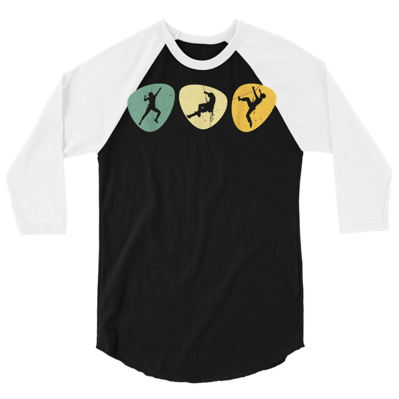 Climber Rock Climbing Vintage Bouldering T Shirt 3/4 Sleeve Shirt | Artistshot