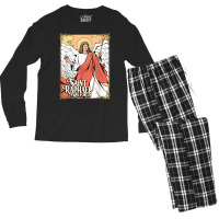 Saint Raphael The Archangel Roman Catholic Healing Angel T Shirt Men's Long Sleeve Pajama Set | Artistshot