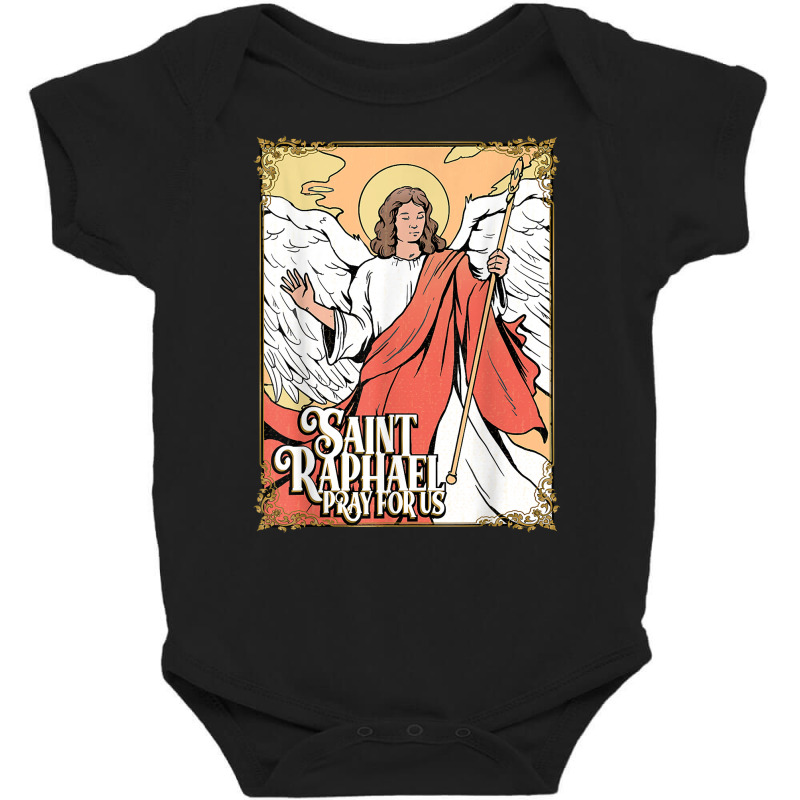 Saint Raphael The Archangel Roman Catholic Healing Angel T Shirt Baby Bodysuit | Artistshot