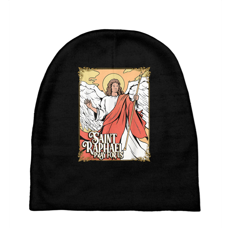 Saint Raphael The Archangel Roman Catholic Healing Angel T Shirt Baby Beanies | Artistshot