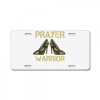 Camo Heels Prayer Warrior Faith God Jesus Christian T Shirt License Plate | Artistshot