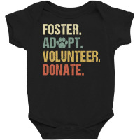 Vintage Foster Adopt Volunteer Donate Animals Rescue Shelter Long Slee Baby Bodysuit | Artistshot