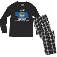 Saline It's Where My Story Begins Men's Long Sleeve Pajama Set | Artistshot