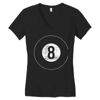 Vintage Billiards 8 Eight Ball Gift Pool Women's V-neck T-shirt | Artistshot