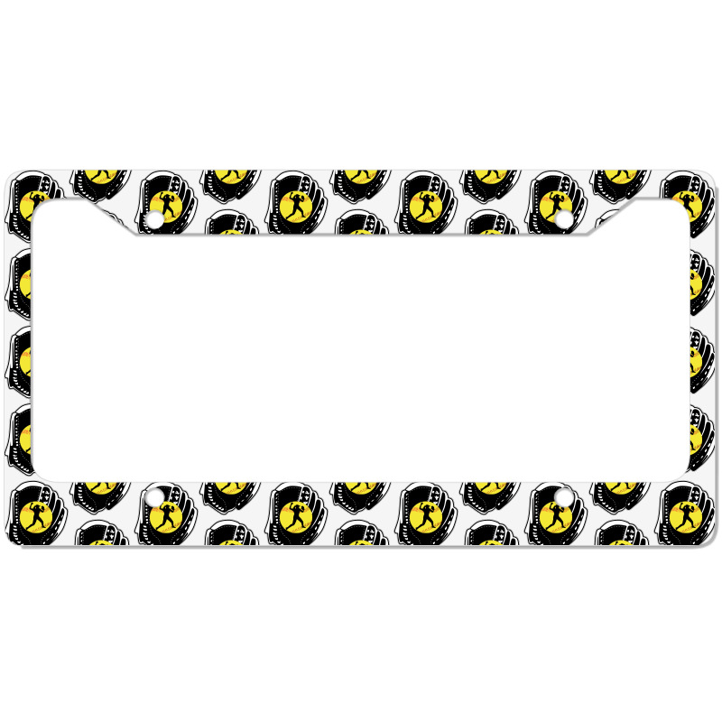 Softball Gift Shortstop 2nd Base 3rd Outfield Mitt Equipment Pullover License Plate Frame | Artistshot