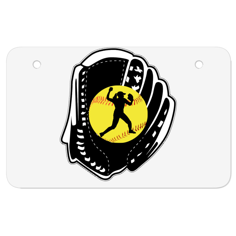 Softball Gift Shortstop 2nd Base 3rd Outfield Mitt Equipment Pullover Atv License Plate | Artistshot