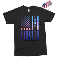 Lake Life American Flag Dock Sunset Wakeboarder Power Boat Exclusive T-shirt | Artistshot