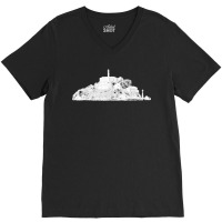 San Francisco I Love Alcatraz Vintage Skyline Bay California V-neck Tee | Artistshot