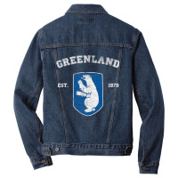 Vintage Coat Of Arms Greenland Men Denim Jacket | Artistshot