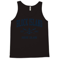 Block Island Ri Vintage Navy Crossed Oars & Boat Anchor Tank Top | Artistshot