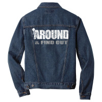 Fuck Around And Find Out Men Funny Christmas Holiday Tank Top Men Denim Jacket | Artistshot