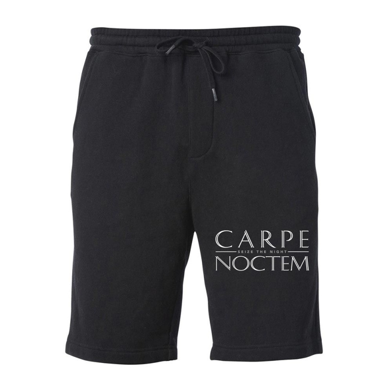 Latin Quote Carpe Noctem Seize The Night Fleece Short by new121 | Artistshot