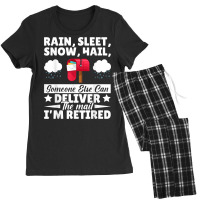 Funny Costume Design Rain Sleet Snow Hail Postman Postman T Shirt Women's Pajamas Set | Artistshot