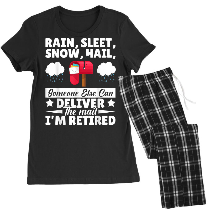 Funny Costume Design Rain Sleet Snow Hail Postman Postman T Shirt Women's Pajamas Set by cm-arts | Artistshot