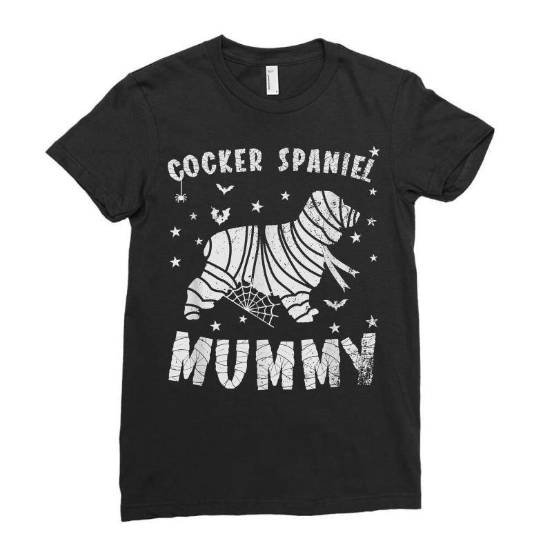 English Cocker Spaniel Mummy   Halloween T Shirt Ladies Fitted T-Shirt by cm-arts | Artistshot