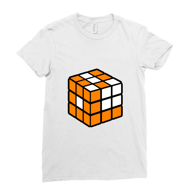 Orange And White Rubik's    Tennessee Ladies Fitted T-Shirt by kiamadalee | Artistshot