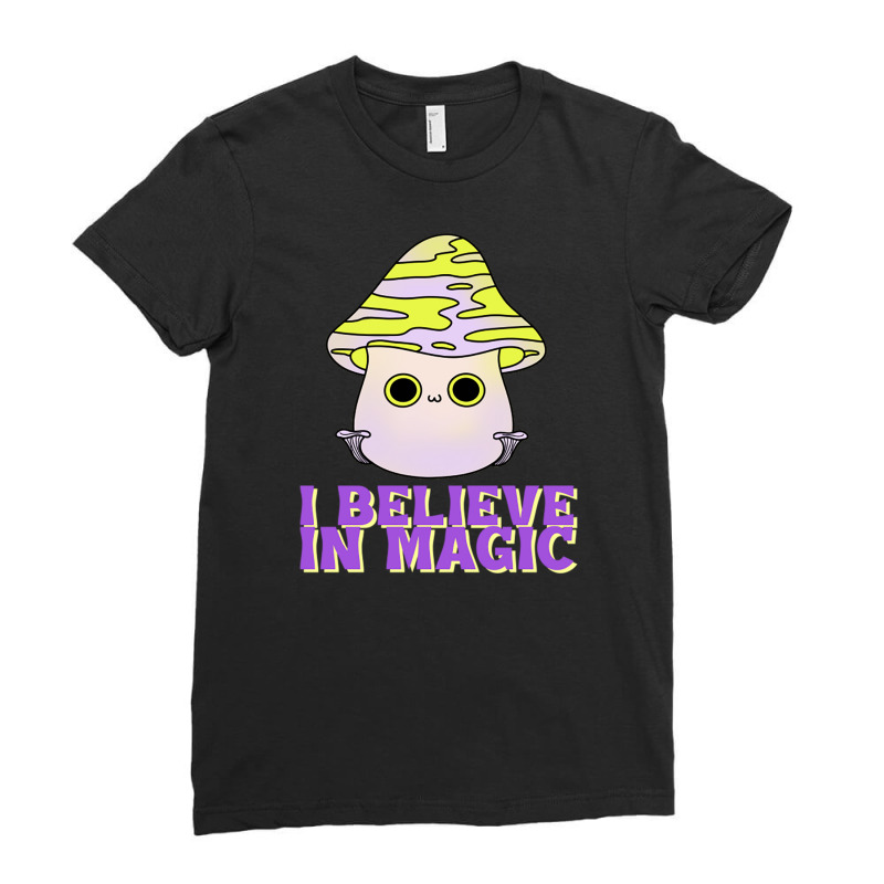 Magic Mushroom Ladies Fitted T-Shirt by cm-arts | Artistshot