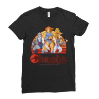 Thundercats Group Retro Sunset Tank Top Ladies Fitted T-shirt | Artistshot