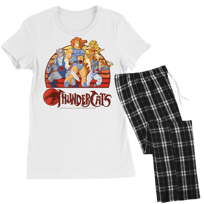 Thundercats Group Retro Sunset Tank Top Women's Pajamas Set by nuzhetanopo | Artistshot