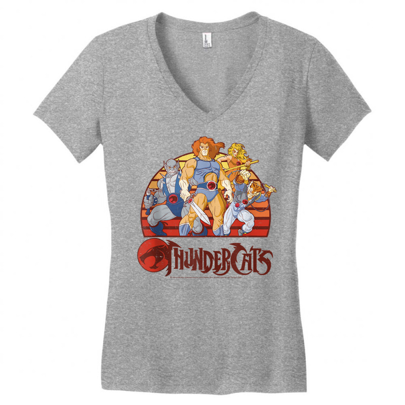 Thundercats Group Retro Sunset Tank Top Women's V-Neck T-Shirt by nuzhetanopo | Artistshot