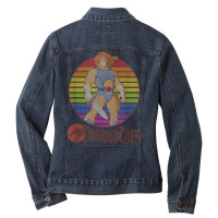 Thundercats Lion O Rainbow Sunset Poster T Shirt Ladies Denim Jacket | Artistshot