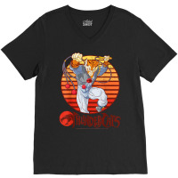 Thundercats Tygra Retro Sunset Portrait T Shirt V-neck Tee | Artistshot