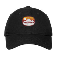 Vintage Grand Teton National Park   Distressed Adjustable Cap | Artistshot