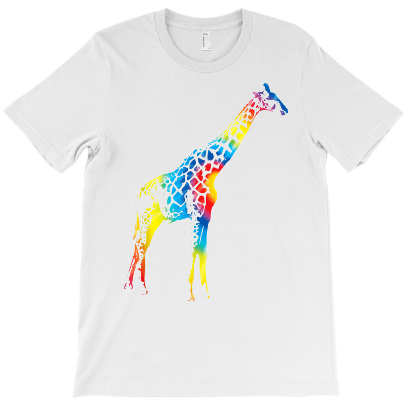 Tie Dye Giraffe Rainbow Print Ruminant Hippie Peace Gift T Shirt T-Shirt by nuzhetanopo | Artistshot