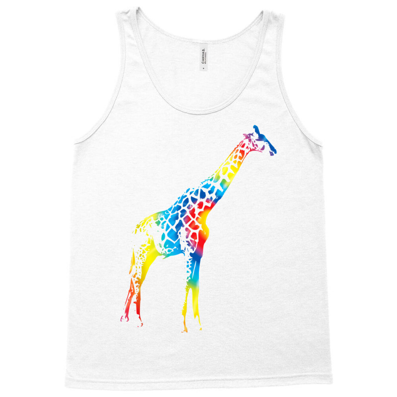 Tie Dye Giraffe Rainbow Print Ruminant Hippie Peace Gift T Shirt Tank Top by nuzhetanopo | Artistshot