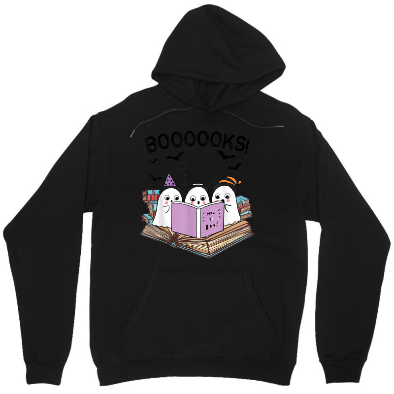 Cute Ghost Book Worm Nerd Boooks Halloween Party Costume T Shirt Unisex Hoodie | Artistshot