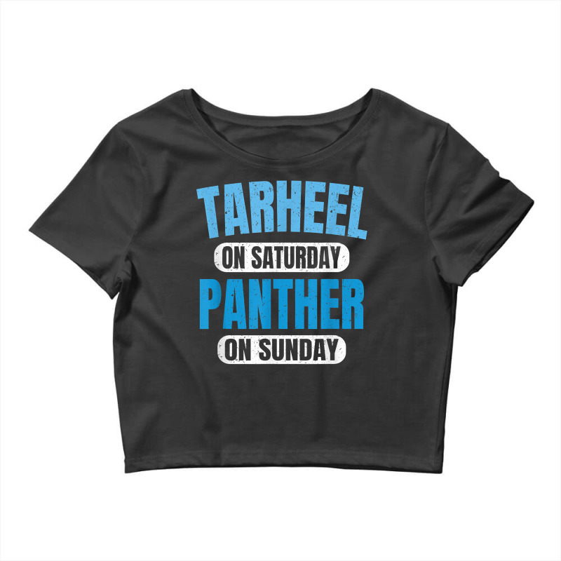 Tarheel On Saturday Panther On Sunday Fan Funny Vintage T Shirt Crop Top by voigterannen | Artistshot