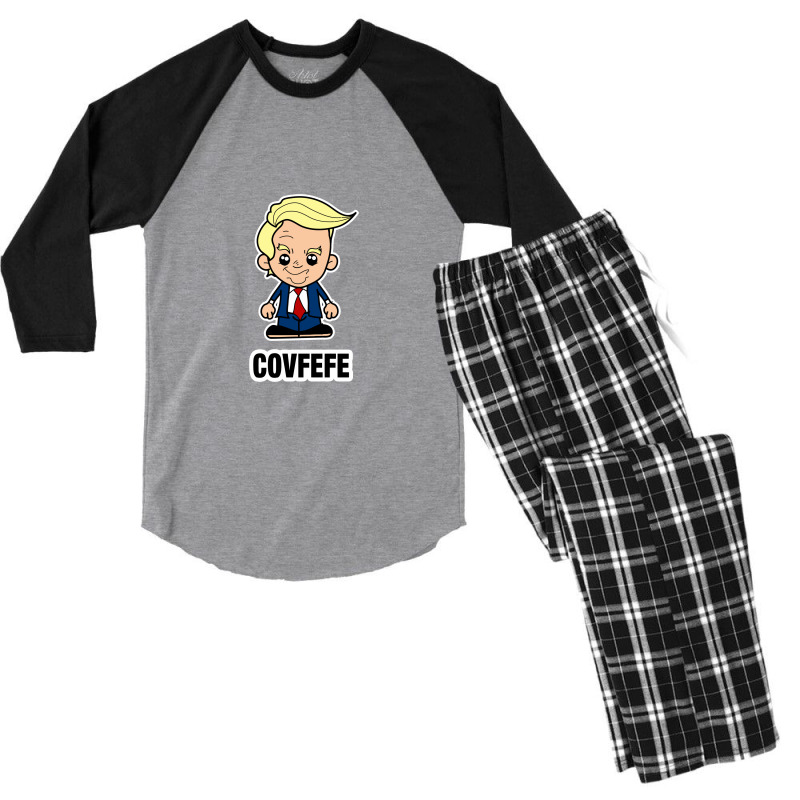 Li Trump Covfefe Men's 3/4 Sleeve Pajama Set | Artistshot