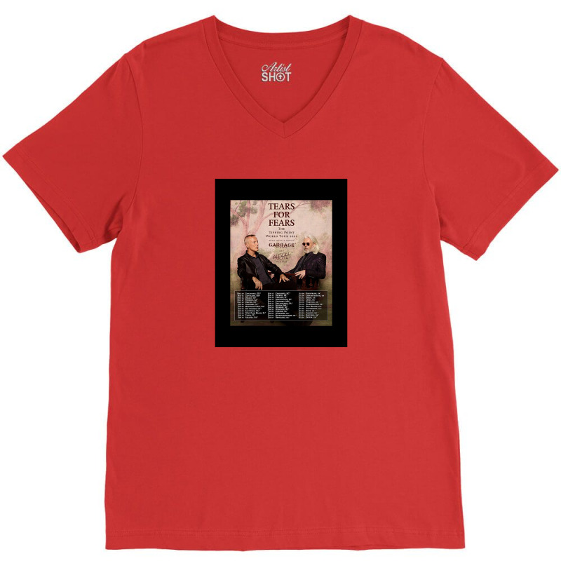 Tears For Fears The Tipping Point World Tour Date 2022 Iy22 V-neck Tee | Artistshot