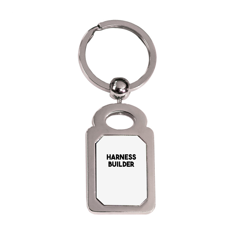 Harness Builder T Shirt Silver Rectangle Keychain | Artistshot