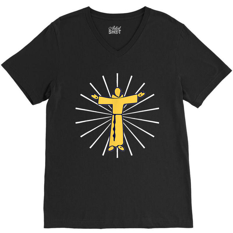 St. Francis Of Assisi Christian Faith V-Neck Tee by AnaMercedesContreras | Artistshot