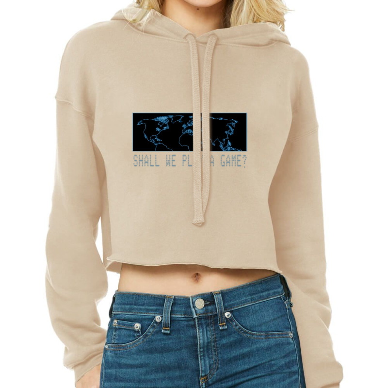 Shall We Play   Wargames Movie Cropped Hoodie by kiamadalee | Artistshot