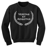 Veritas Et Aequitas   Latin Saying   Latin T Shirt Youth Sweatshirt | Artistshot