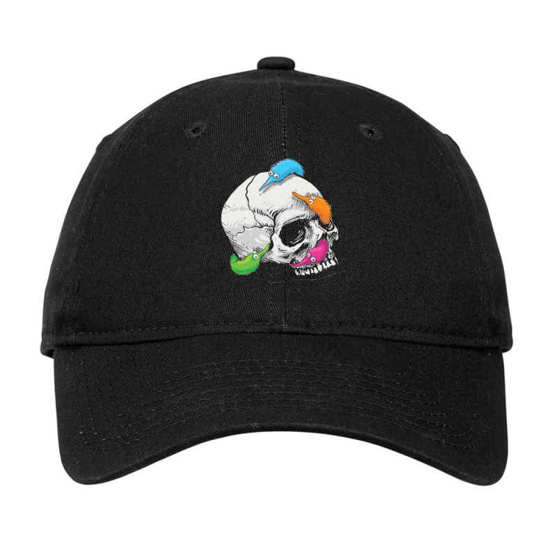 Worms On A String On A Skull Classic Adjustable Cap by cm-arts | Artistshot