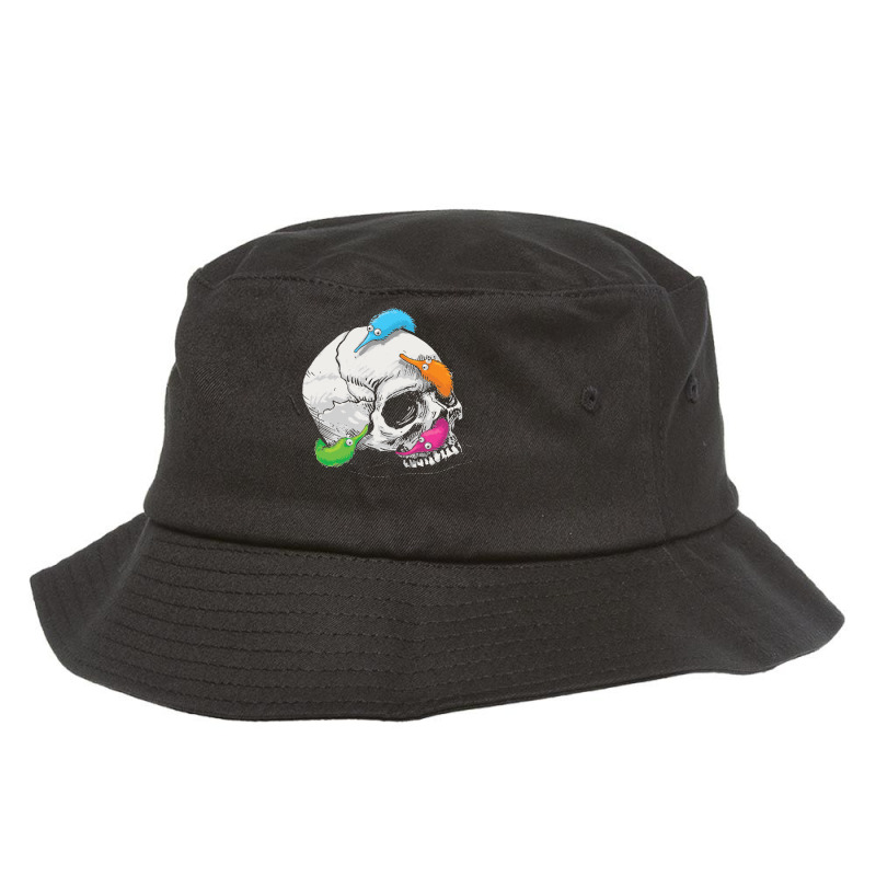 Worms On A String On A Skull Classic Bucket Hat by cm-arts | Artistshot