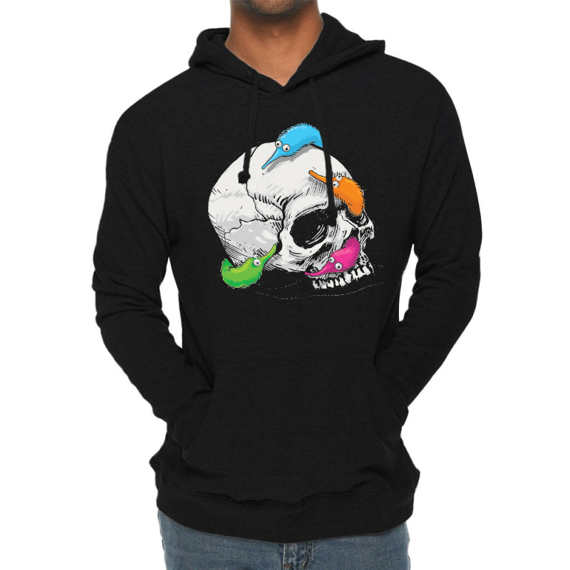 Worms On A String On A Skull Classic Lightweight Hoodie by cm-arts | Artistshot