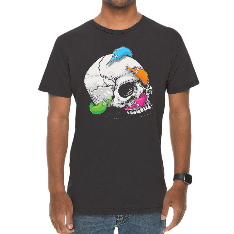 Worms On A String On A Skull Classic Vintage T-Shirt by cm-arts | Artistshot