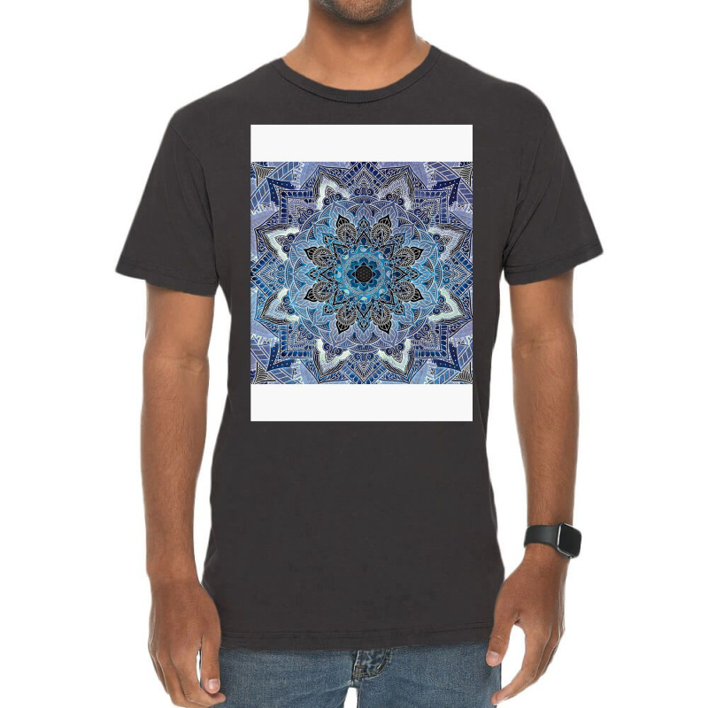 Blue Mandala Vintage T-Shirt by alove | Artistshot